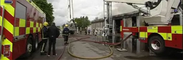 Fire Service College has a fire