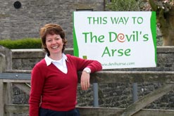 Helen at cave entrance
