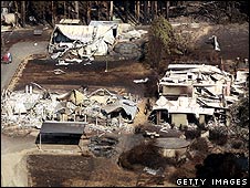 Intense bushfires destroyed homes across Kinglake