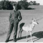 Bill Hemming in Moosejaw, Canada...with a moose