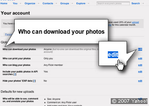 How can I stop people downloading my photos image: step 1