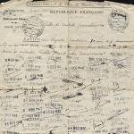 The document which my Grandmother had to take to the local Police Station, so that French Police could sign every day to say she was still in the same area.