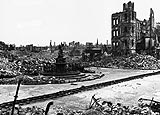 Photo of a ruined Dresden, June 1947