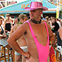 Man in pink leotard