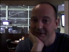 Chris Jackson waiting for a meal at 18:20hrs