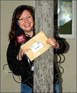 BBC Radio Norfolk's Becky Betts in New Buckenham, Norfolk