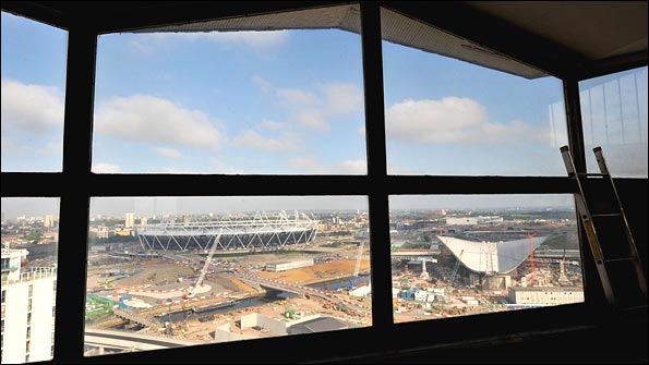 View of the Olympic Stadium, Stratford, London