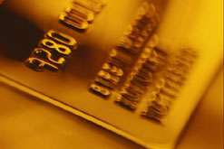 Picture shows detail of a credit card