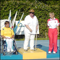 On the podium (centre)