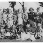 Evacuees and local children at Hassocks. I'm third from the right. My brother is front centre.