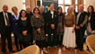 The longlisted authors who attended the event: John Davies, Manon Rhys, Sian Owen, Peter Lord, Haf Llewelyn, D.Densil Morgan, Richard Marggraf Turley, Jasmine Donahaye, Terri Wiltshire, Manon Steffan Ros, Cefin Roberts and Caryl Lewis.