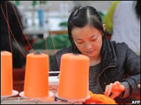 Một công dân dệt may Trung Quốc
