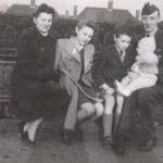 The Massart family in 1945 with third child, Denise, born February 1945. John Innes Park, Merton, Wimbledon