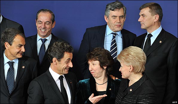 EU leaders at Brussels summit 19 Nov 09