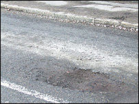 Pothole on Coldham's Lane