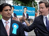 Tony Lit and David Cameron