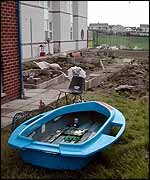 The boat in the garden