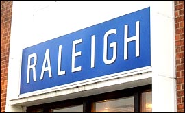Raleigh factory sign