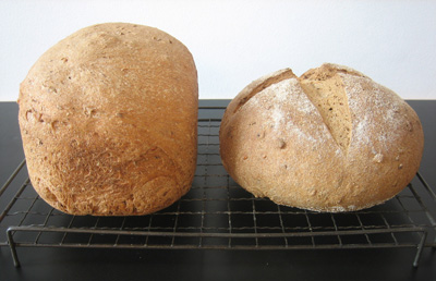Malted brown bread loaves
