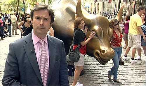 Robert with Wall St bull