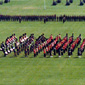 The Queen’s birthday parade in Berlin. Sam was leader of the mass bands on the parade and and bugle major of the Berlin Brigade of the RIR
