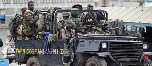 Soldados en Costa de Marfil
