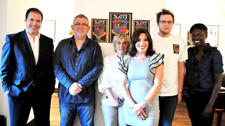 The cast of Swots, episode 7, July 2010.