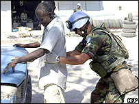 Soldado da ONU no Haiti