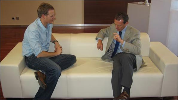 Dan Walker and Senor Butragueno