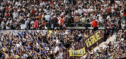 Aficionados de River y de Boca