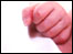 Newborn baby's hand.