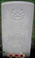 Cross from headstone of World War 1 grave