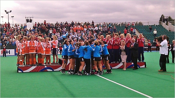 Argentina celebrate winning Champions Trophy hockey