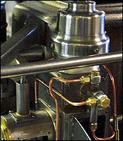 Close-up of road roller