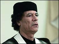 Muammar Kadafi, presidente da Líbia