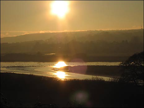 Axe Estuary at sunset taken by Rachel Mason