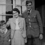 This is a photograph of Cpl Harry Tattersall with his wife, Winifred and son, Peter