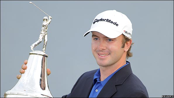 Martin Laird with the Arnold Palmer Invitational trophy at Bay Hill