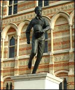 The Webb Ellis statue 