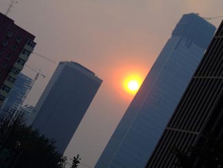 Bejing's night skyline.