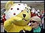 Pudsey Bear with Anne Hopper at the opening of Walney Carnival parade