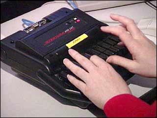 The lightning-fast fingers of our stenographer