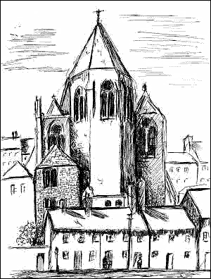 Brian's 1963 sketch of St Michael's Enniskillen