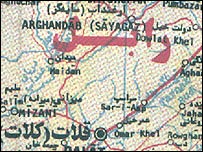 نقشه ولايت زابل
