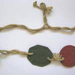 Marsh's ID tags - with the original string on