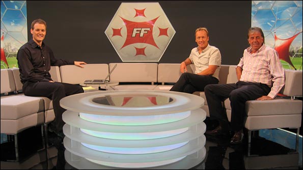 Yours truly with Lee Dixon and Mark Lawrenson