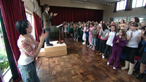 Gareth brings all the different groups together in mega rehearsal
