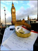 The St Edmund petition outside Parliament