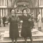 Myself and friend off duty from 22nd B G Hospital in St Marks Square, Venice, 1946