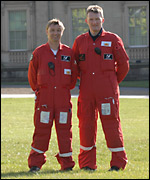 Yorkshire Air Ambulance paramedics, Lee Davison and Tony Wilkes